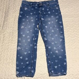 Wonder Nation Denim Heart Pattern Jeans